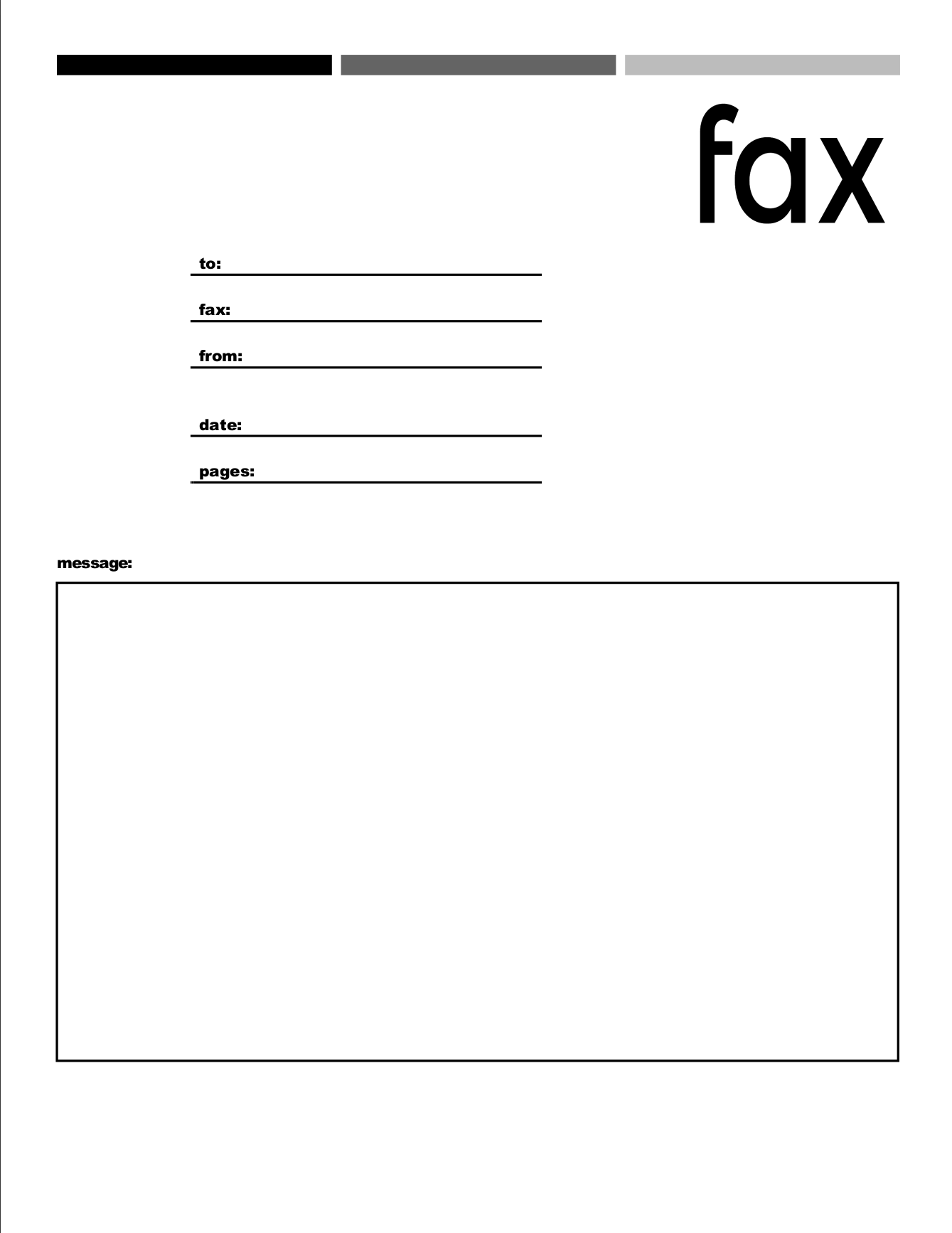 Fax cover sheet example 3